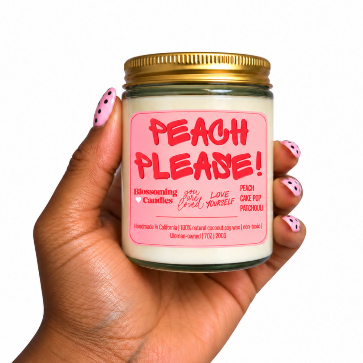 PEACH PLEASE! CANDLE 7OZ CANDLE