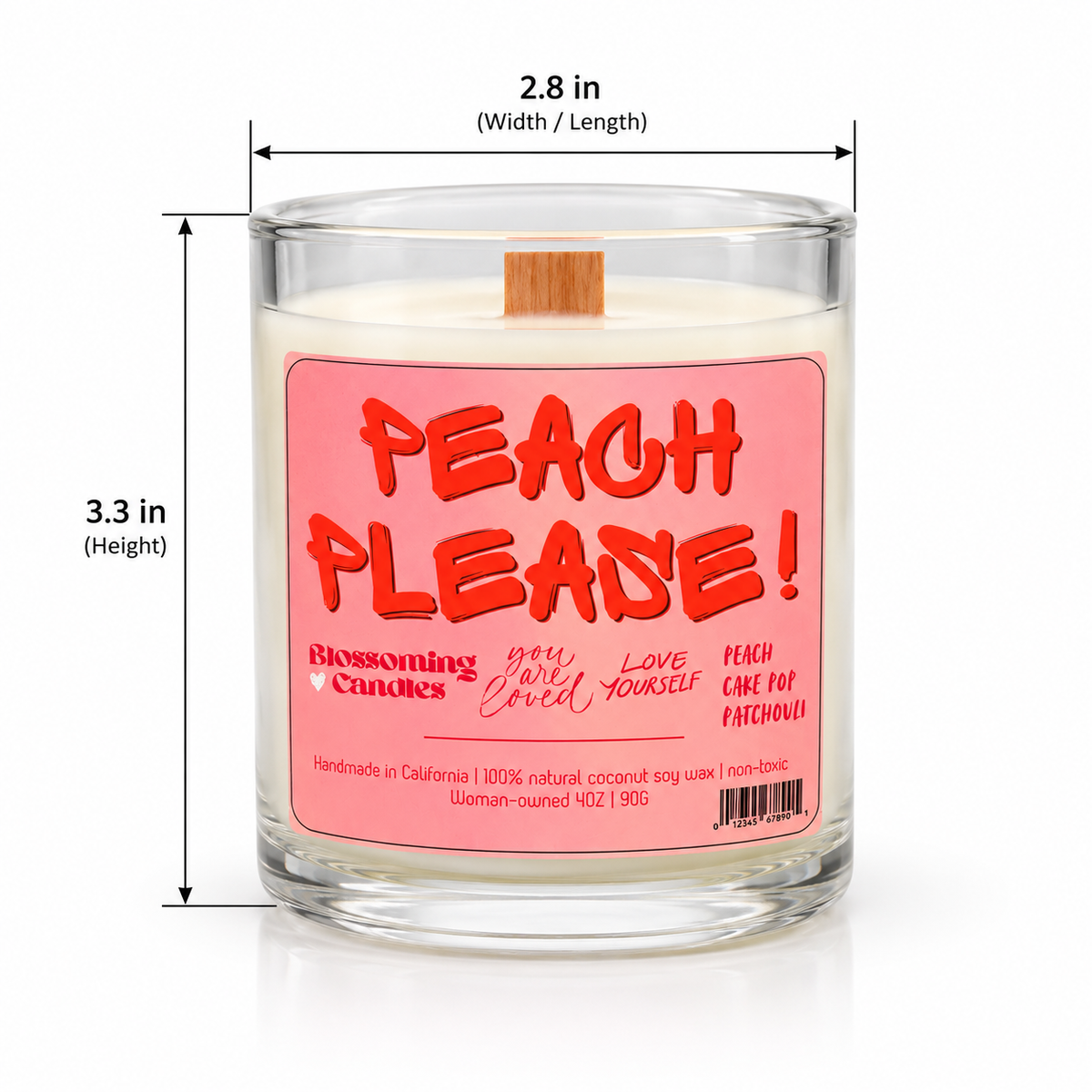 PEACH PLEASE! 4OZ CANDLE