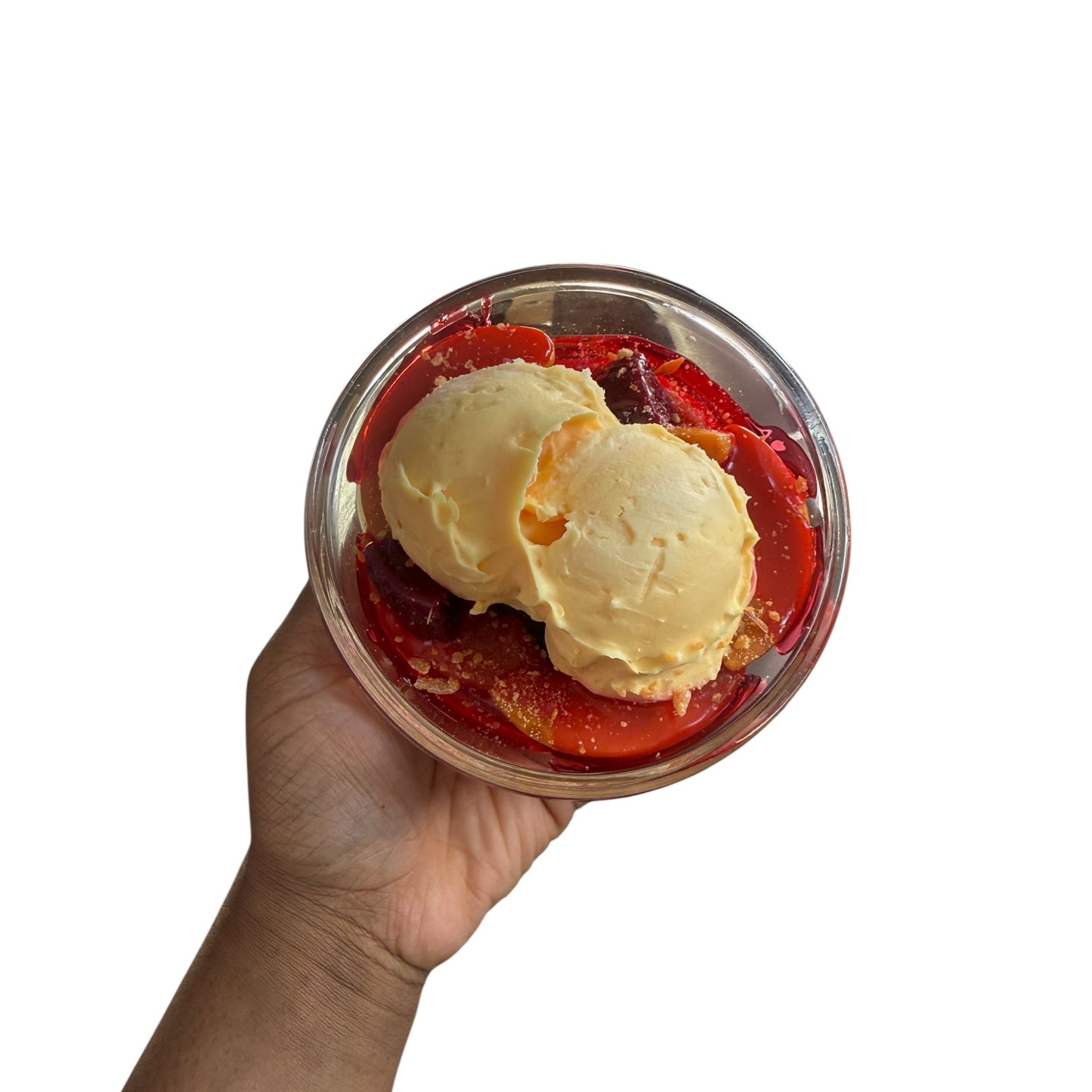 (WICK-LESS) STRAWBERRY PEACH COBBLER CANDLE
