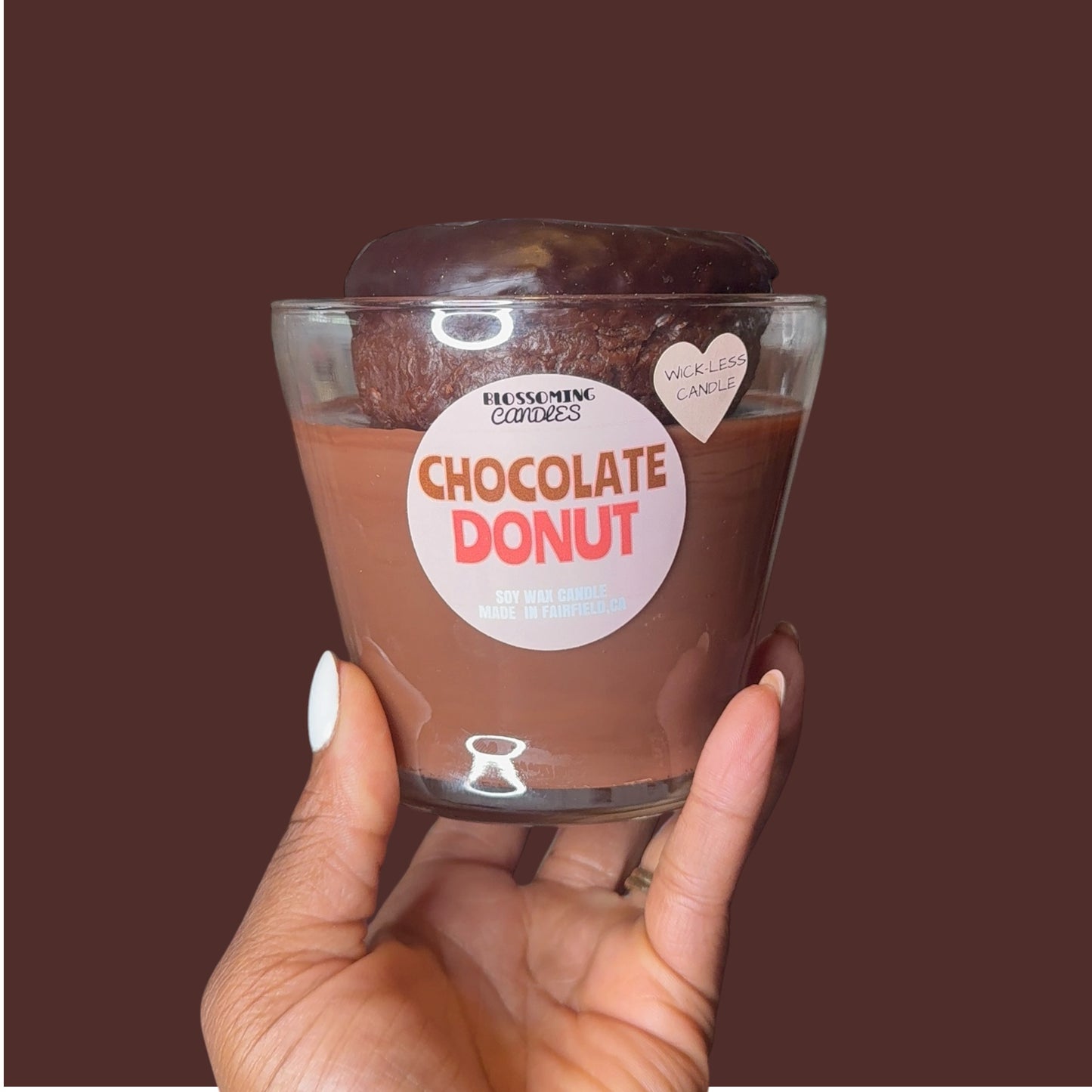 (WICK-LESS) CHOCOLATE DONUT CANDLE