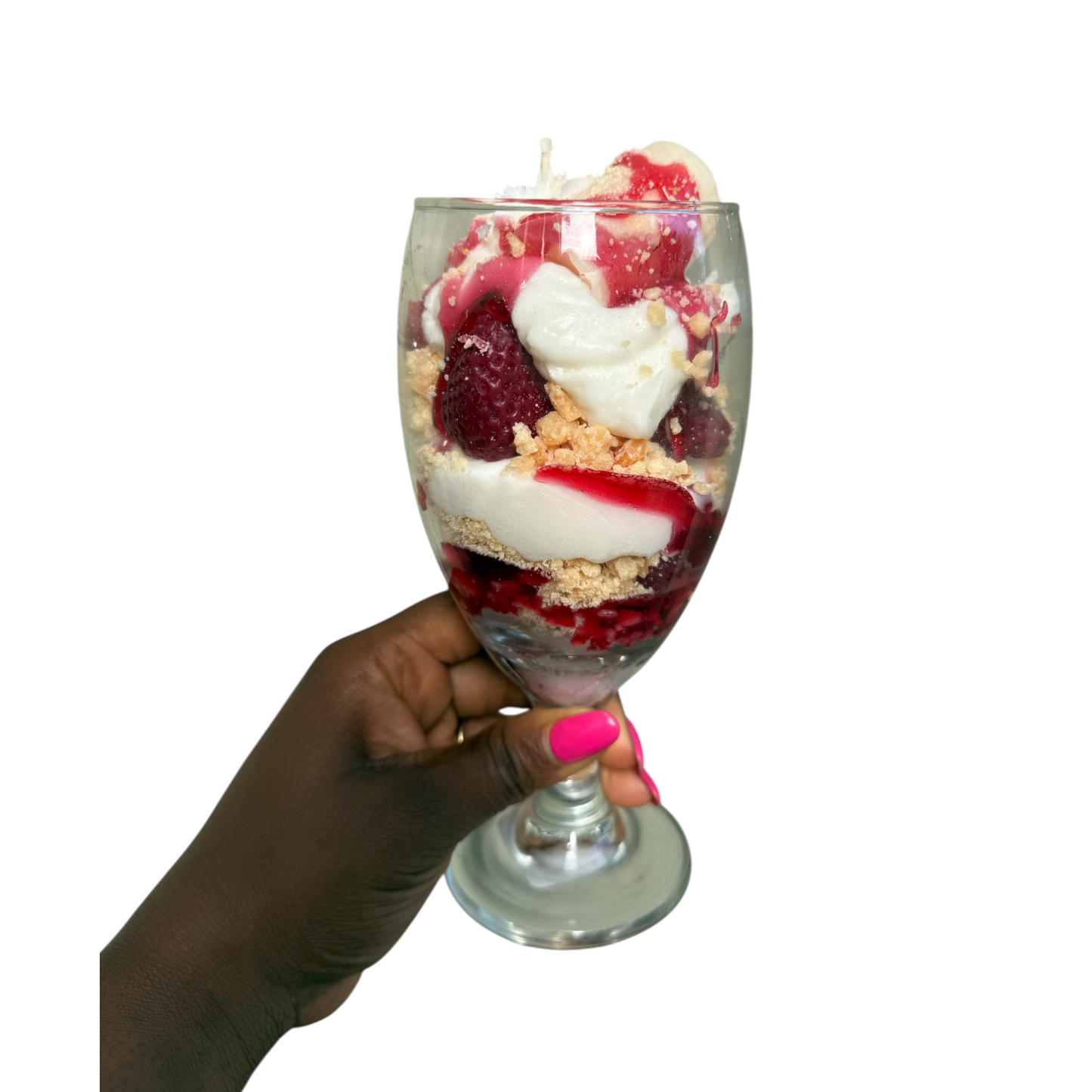 STRAWBERRY BANANA CHEESECAKE CANDLE.