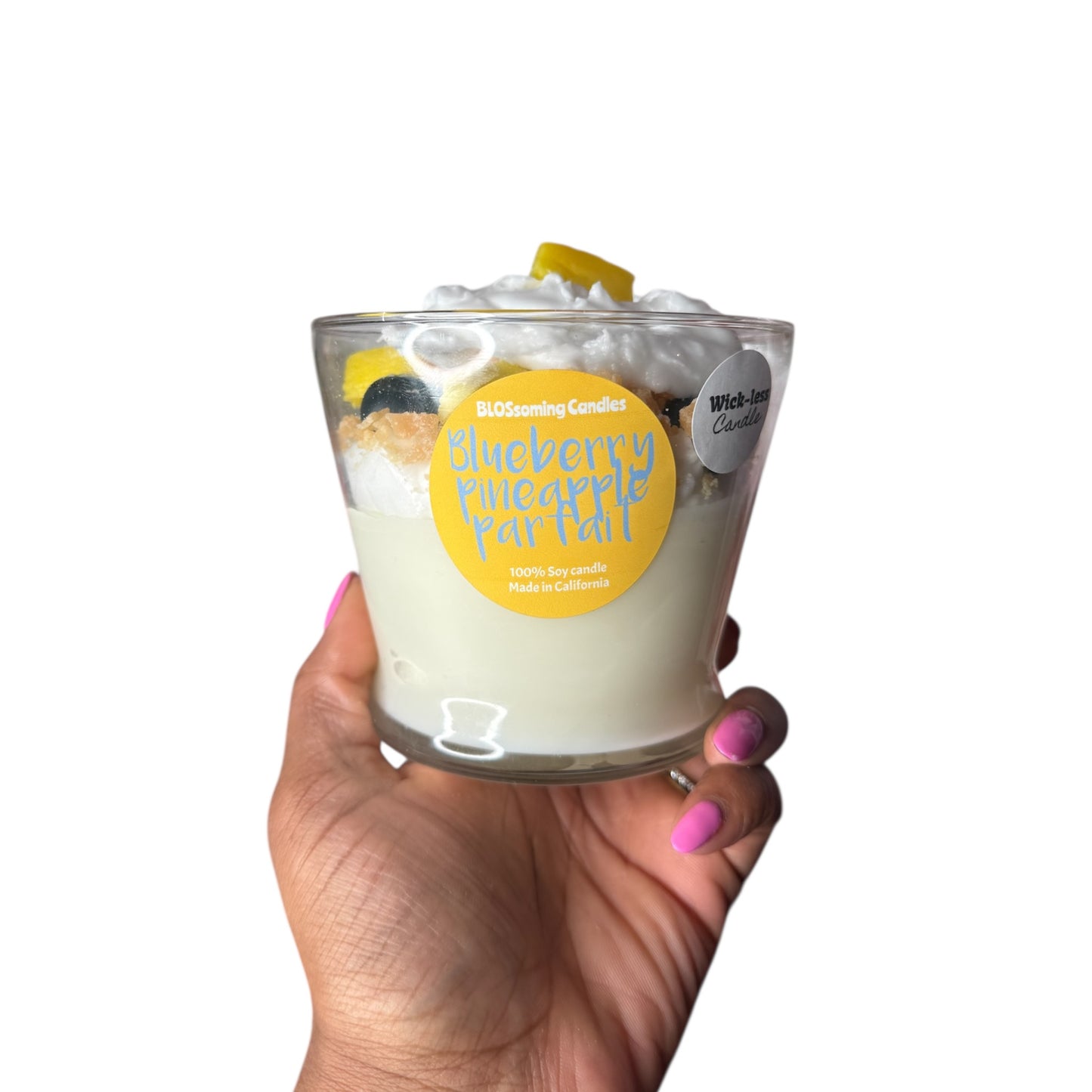 (WICKLESS) BLUEBERRY PINEAPPLE PARFAIT CANDLE
