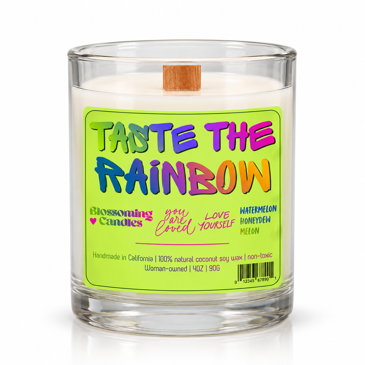 TASTE THE RAINBOW 4OZ CANDLE