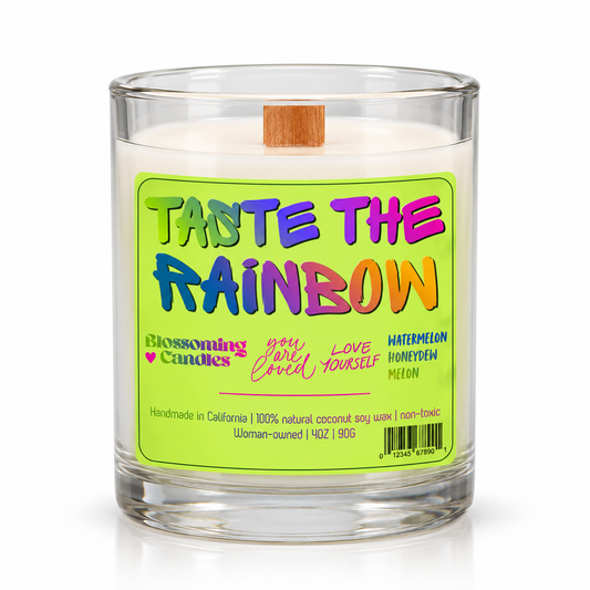 TASTE THE RAINBOW 4OZ CANDLE