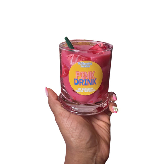 (WICKLESS) PINK DRINK CANDLE