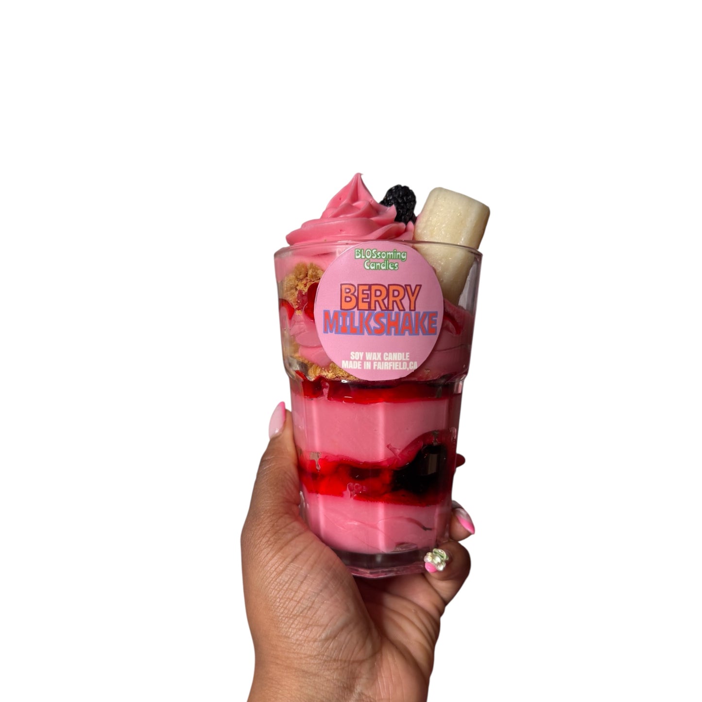 (WICKLESS) BERRY MILKSHAKE CANDLE
