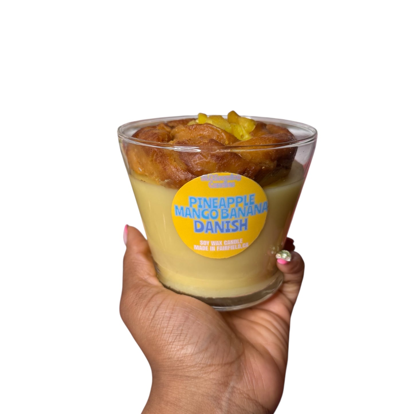 (WICKLESS) PINEAPPLE MANGO BANANA DANISH CANDLE