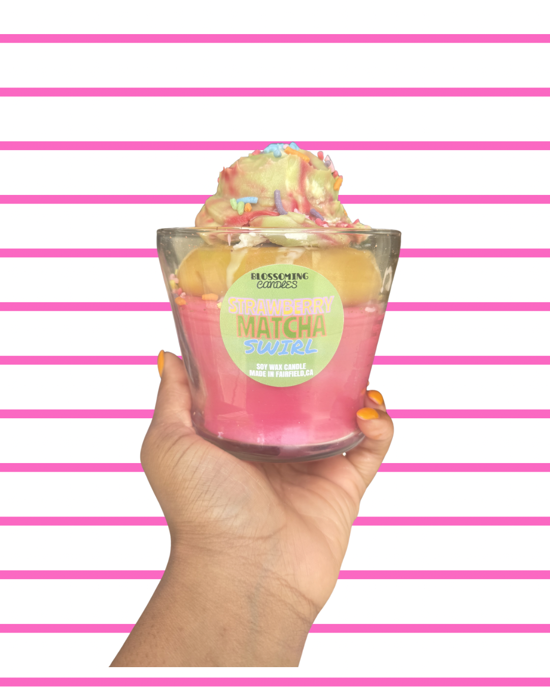 (WICK-LESS) MATCHA CINNAMON ROLL CANDLE