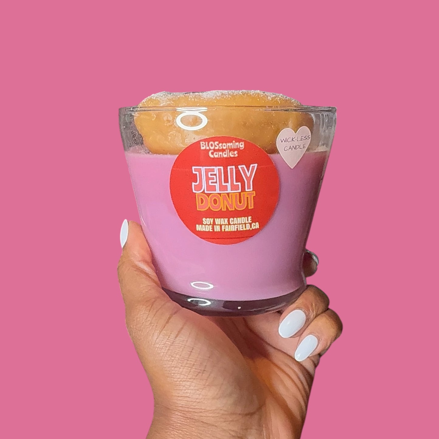 (WICK-LESS) JELLY DONUT CANDLE
