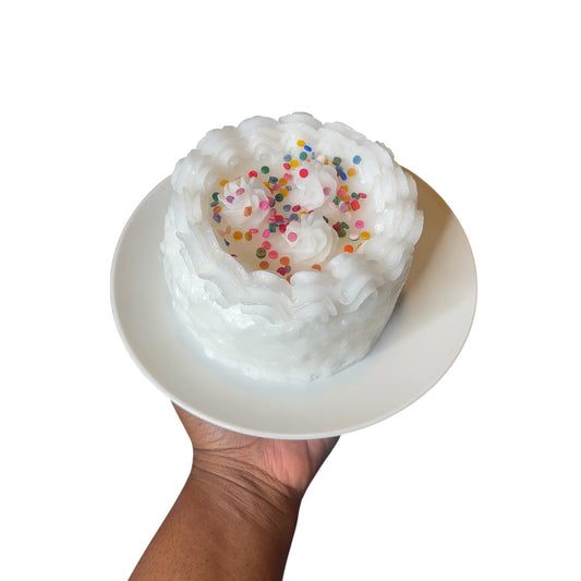(WICKED) BIRTHDAY CAKE CANDLE 5” vanilla birthday cake scented)