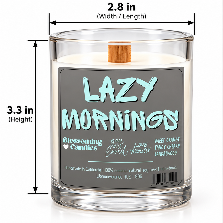 LAZY MORNINGS 4OZ CANDLE