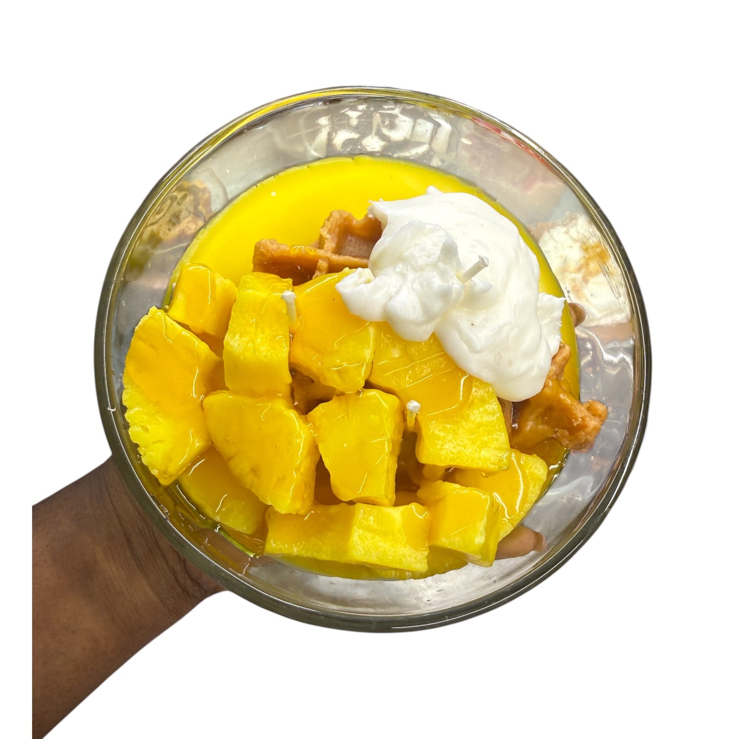 BELGIAN WAFFLE WITH PINEAPPLES