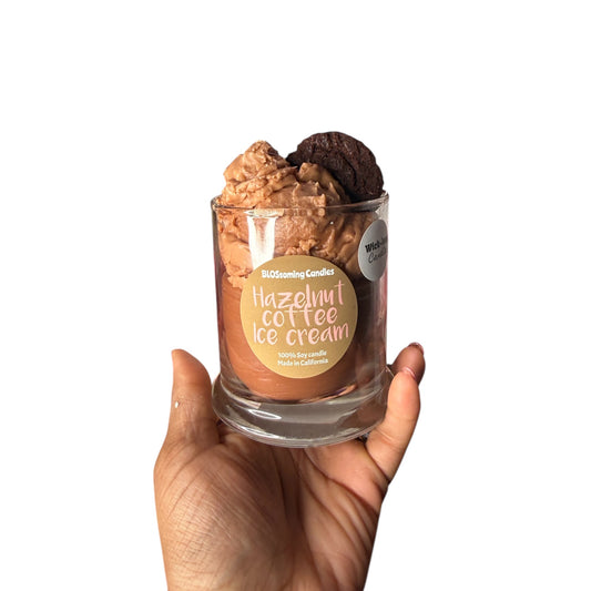 (WICKLESS) HAZELNUT COFFEE ICE CREAM CANDLE